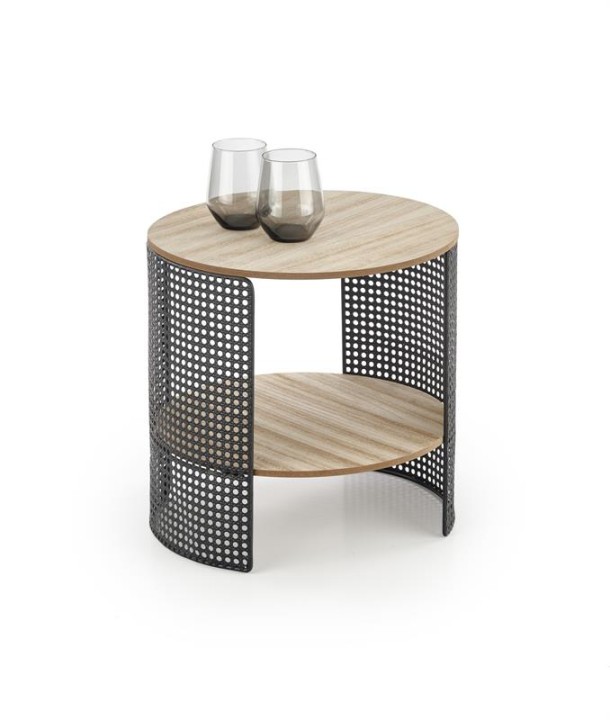 Журнальний столик HALMAR TRAFICA Натуральний / Чорний